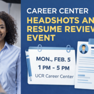 Career center headshots and resume review event