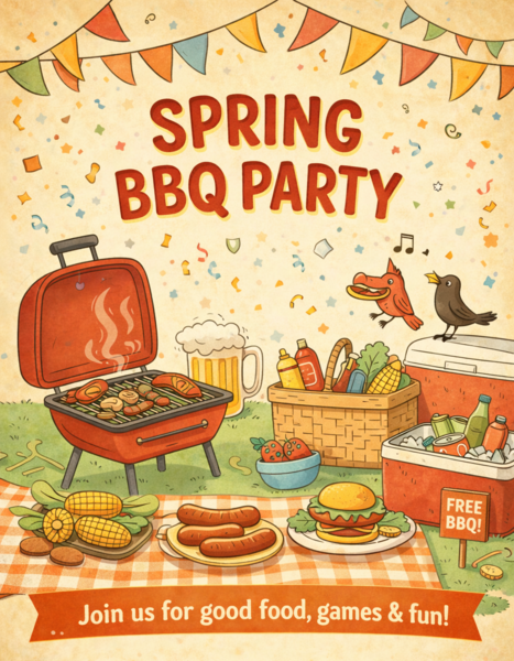 BBq party poster